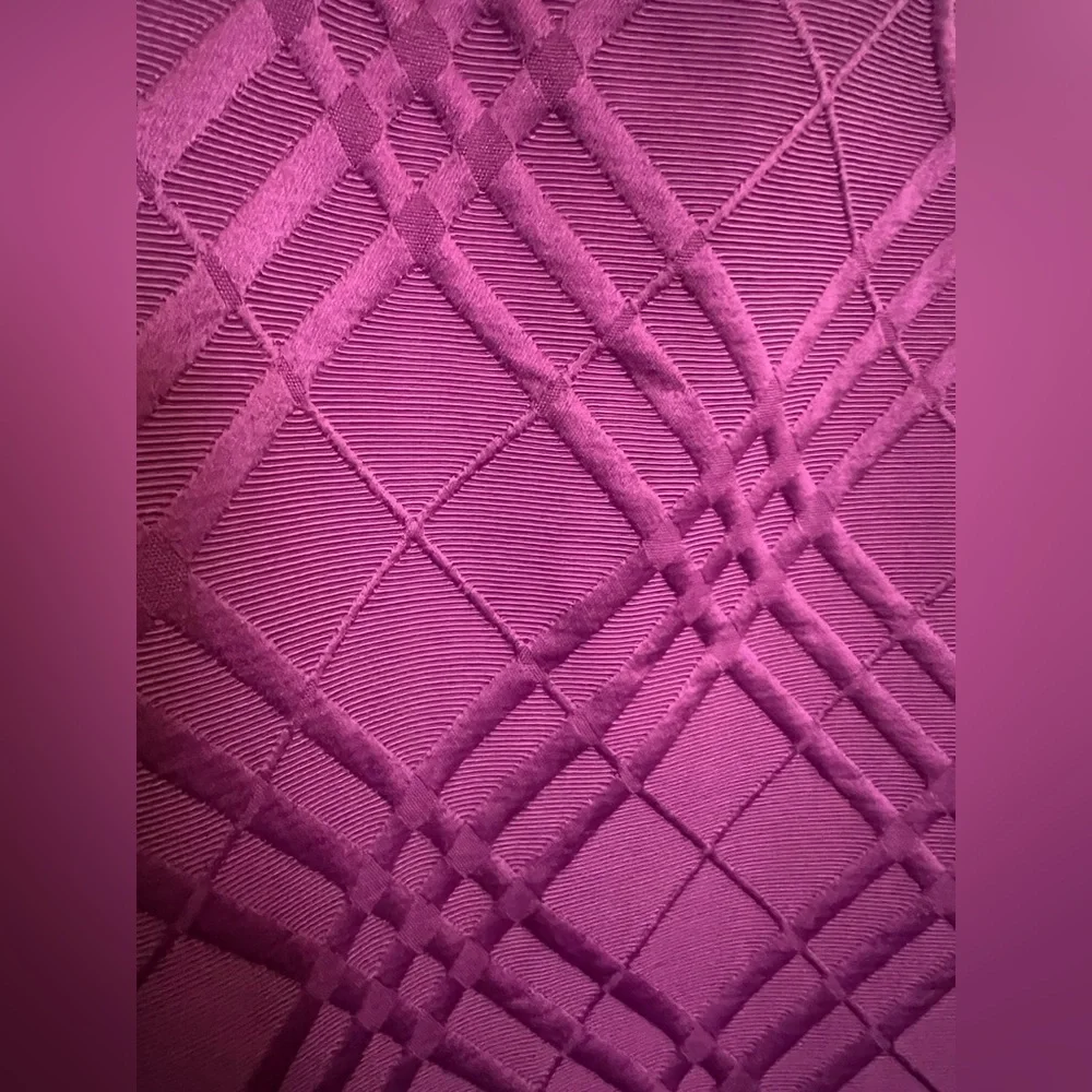 💜 Tahari Plum Jacquard Sheath Dress - Picture 6 of 6